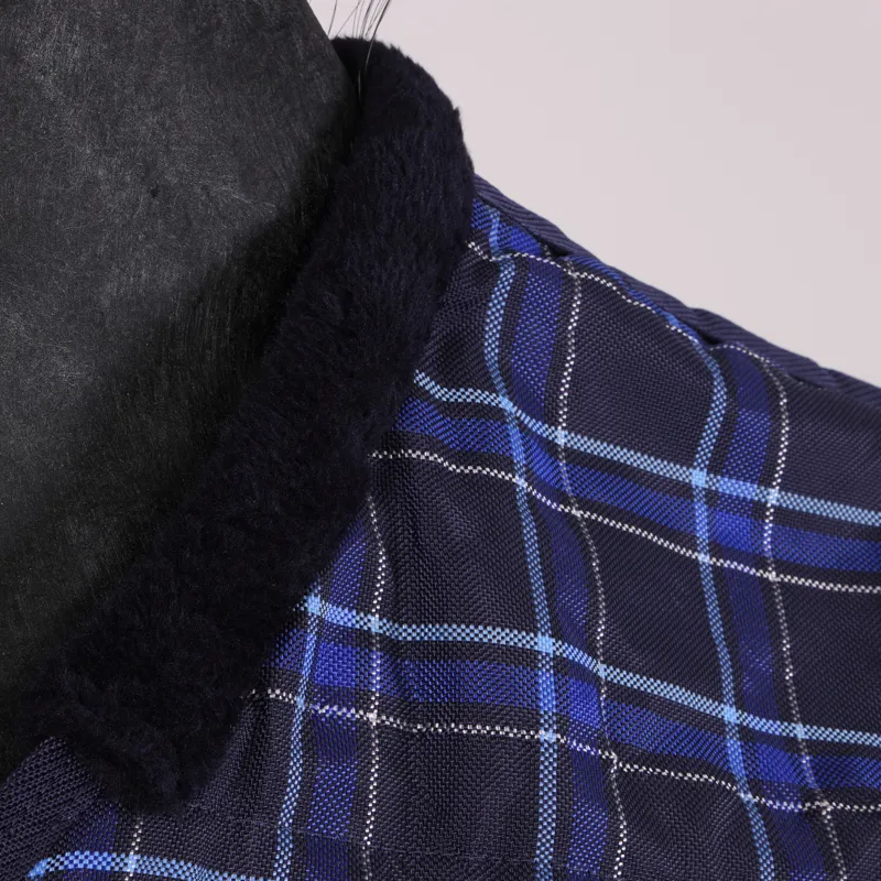 Bridleway 150g Fernie Stable Rug in Navy Check-1